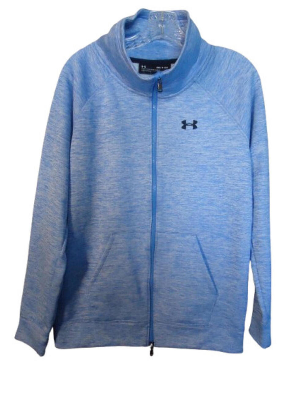 Under Armour ColdGear Full Zip Mock Neck Jacket Speckled Blue Women's Size Sm